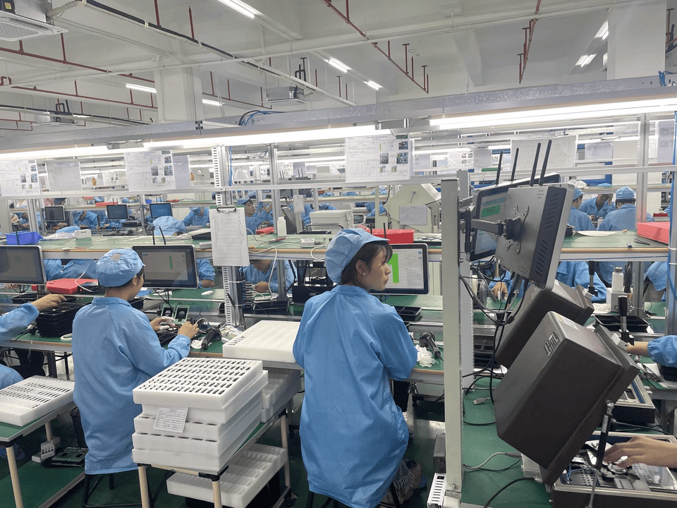 oboo鸥柏丨触摸屏工控一体机打造现代工厂产线电子看板数字化